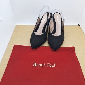 BeautiFeel Elegant Black Slingback Heels